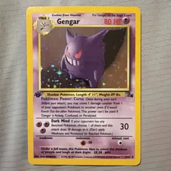 Pokemon Gengar 05/62 1st Edition Holo Rare Fossil NM - Image 1