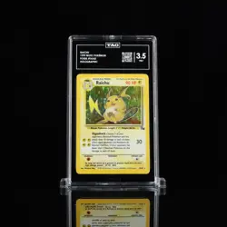Pokemon Fossil Raichu Holo #14 TAG 3.5 VG+ 1999 WOTC Pokemon - Image 1