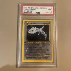 2000 Pokemon Steelix #15/111 Neo Genesis Holo 1st Edition - PSA 9 - Image 1