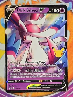 🔥Pokemon Celebrations 25th Anniversary Dark Sylveon V #SWSH134 Black Star Promo - Image 1