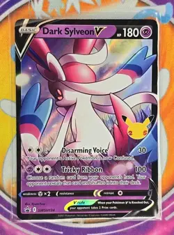 🔥Pokemon Celebrations 25th Anniversary Dark Sylveon V #SWSH134 Black Star Promo - Image 3