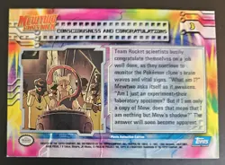 Consciousness And Congratulations Topps Foil Mewtwo Strikes Back Pokemon Damaged - Image 5