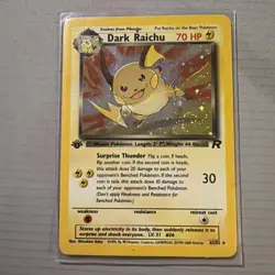Dark Raichu Holo Pokemon Rare 83/82 Team Rocket Very Good Condition 1st Edition - Image 1