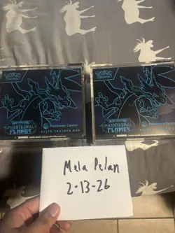 Pokemon Phantasmal Flames Pokemon Center ETB Elite Trainer Boxes Sealed Lot of 2 - Image 1