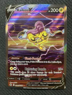 Pokemon TCG Raikou v GG41/GG70 Crown Zenith Galarian Gallery Alt Art - Image 1
