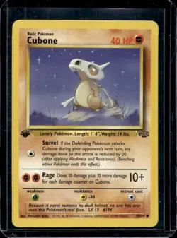 1999 Pokemon Jungle 1st Edition Cubone #50/64 - Image 1