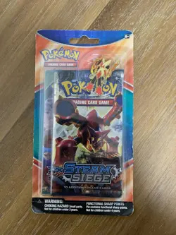 Pokemon TCG: XY Steam Siege & Roaring Skies 2-Pack Blister W/pin Factory Sealed - Image 1