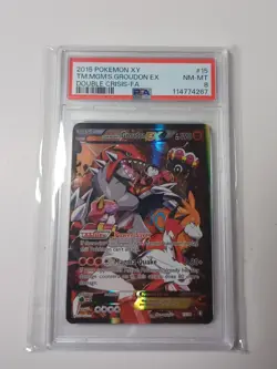 2015 Pokemon Team Magma's Groudon EX XY Double Crisis #15/34 PSA 8 NM-MT English - Image 4