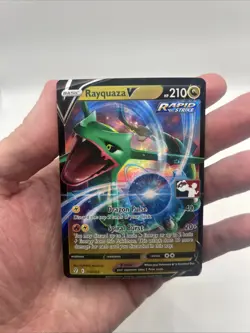 110/203 Rayquaza V Prize Pack Series Stamped Play Pokemon TCG Evolving Skies - Image 3