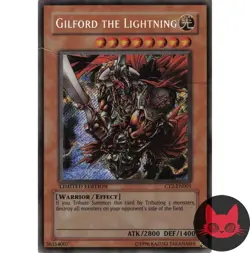Yugioh Gilford the Lightning CT2-EN001 Secret Rare Limited Edition HP - Image 1
