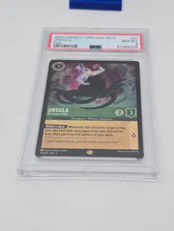 Disney Lorcana Inklands Ursula Deceiver of All Cold Foil 91 PSA 8 NM - Image 3