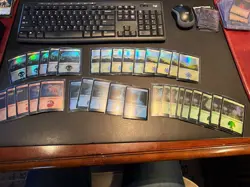 Lord of the Rings Magic: the Gathering Basic Lands 33 Cards Collection All FOIL 636996769180 - Image 1