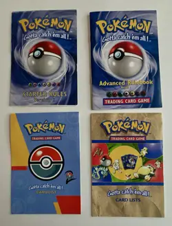Pokemon TCG Card List Unmarked Base Set 1 & 2 Advanced & Starter Rules Version 1 - Image 1