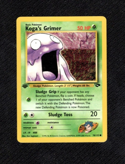 Pokemon Card - Koga's Grimer Gym Challenge 1st Edition 78/132 Common - Image 1