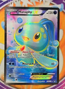 🔥Pokemon TCG Manaphy-EX Holo Full Art Ultra Rare Card Breakpoint 116/122🔥📈 - Image 1