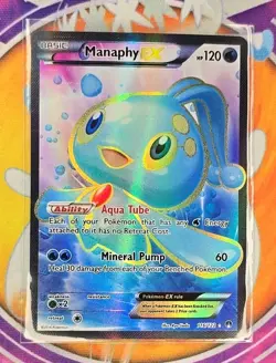 🔥Pokemon TCG Manaphy-EX Holo Full Art Ultra Rare Card Breakpoint 116/122🔥📈 - Image 3