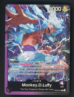 One Piece Card Monkey D. Luffy L [OP09-061] HOLO LEADER CARD - Image 1