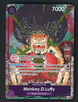 2025 One Piece OP07 Bandai Card Games Fest #073 Monkey D. Luffy - Image 1