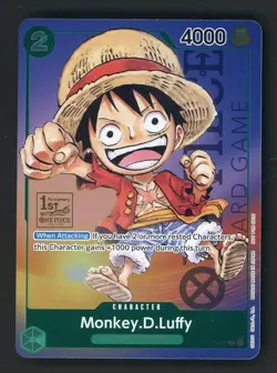 Monkey D. Luffy P-037 Saikyo Jump Jun. Promo - ONE PIECE Card Game Foil - Image 1