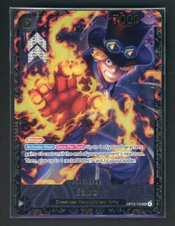 One Piece English Treasure Cup 2025 Promo Card OP13-120 Sabo Sealed - Image 1