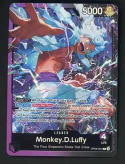 One Piece Card Monkey D. Luffy L [OP09-061] HOLO LEADER CARD - Image 1