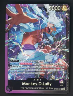 One Piece Card Monkey D. Luffy L [OP09-061] HOLO LEADER CARD - Image 1
