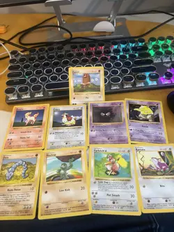 Lot Of 9 SHADOWLESS Pokemon Cards - Image 1