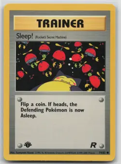 1st Edition Vintage Pokemon Card Sleep! (Rocket's Secret Machine) Team Rocket VL - Image 1