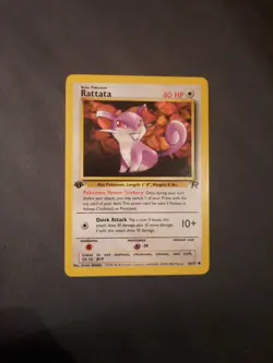 Pokemon Card Rattata #66 1st Edition Team Rocket Original Series WOTC-TCG - Image 1