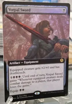 MTG Vorpal Sword (Extended Art Foil) Adventures in the Forgotten Realms Promo - Image 2