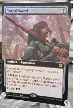 MTG Vorpal Sword (Extended Art Foil) Adventures in the Forgotten Realms Promo - Image 3