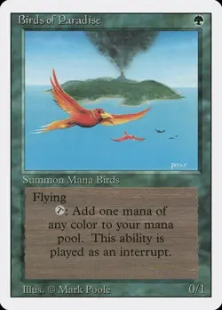Revised 3rd Edition MTG 1 Birds of Paradise Magic - Image 1