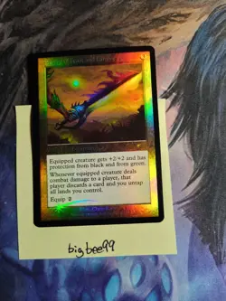 MTG - Sword of Feast and Famine - Judge Promo Foil NM-LP - Image 1