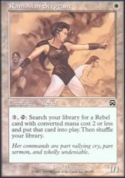 1x Ramosian Sergeant - Foil Mercadian Masques Lightly Played, English Mtg Magic - Image 1