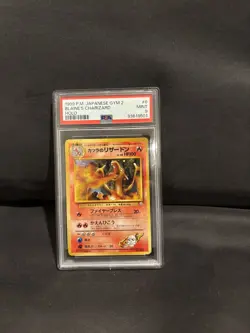 1999 Pokemon Japanese Gym 2 Blaine's Charizard Holo #6 PSA 9 MINT - Image 1