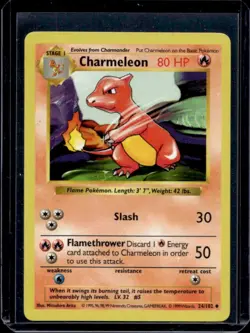 1999 Pokemon Shadowless Charmeleon #24/102 - Image 1