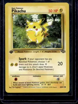 1999 Pokemon Jungle 1st Edition Pikachu #60/64 - Image 1
