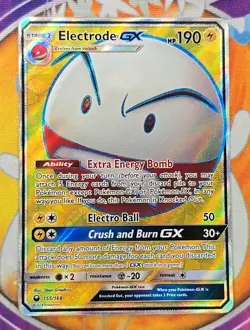 🔥Electrode GX (Full Art) 155/168 SM Celestial Storm Holo Ultra Rare Pokemon TCG - Image 1