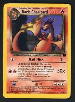 Dark Charizard 21/82 Team Rocket Non Holo Rare Pokemon Card - Image 1