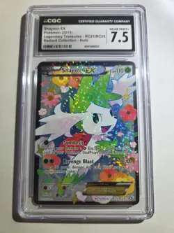 Pokemon TCG Shaymin EX Radiant Collection RC21/RC25 Legendary Treasures CGC 7.5 - Image 1
