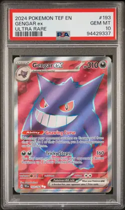 POKEMON 2024 GENGAR ex ULTRA RARE TEMPORAL FORCES #193 PSA 10 - Image 1