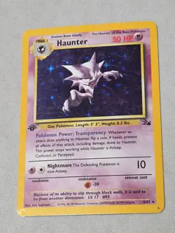 Pokemon TCG Haunter 1st Edition Fossil 6/62 Holo Rare - Image 1