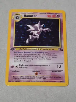 Pokemon TCG Haunter 1st Edition Fossil 6/62 Holo Rare - Image 3