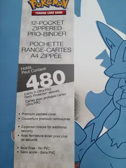 Ultra PRO Elite Series Lucario 12 Pocket Zippered Pokemon Binder TCG Brand New - Image 3