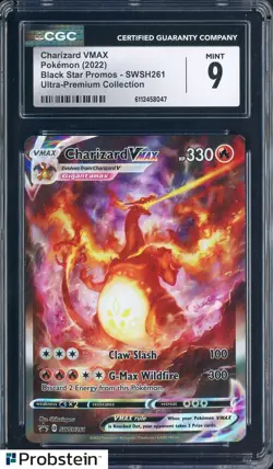 2022 Pokemon BSP SWSH261 SWSH Ultra Premium Coll #261 Charizard Vmax CGC 9 - Image 1