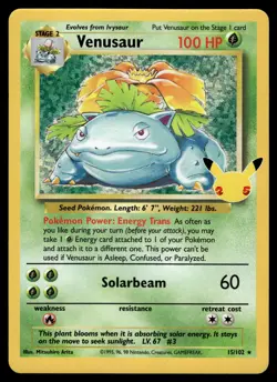 Venusaur Holo 15/102 Celebrations: Classic Collection Pokemon - Image 1