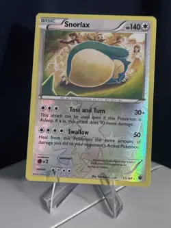 2016 Pokemon TCG Snorlax 77/124 XY Era Fates Collide Reverse Holo Komiya LP - Image 1