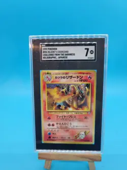 1999 Pokemon Gym 2 Blaine's Charizard Japanese Holographic #006 SGC 7 NM-MT - Image 1