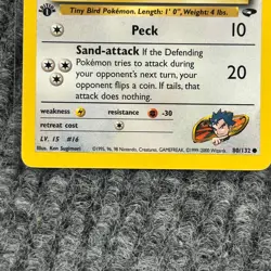 Vintage Pokemon Gym Heroes Koga's Pidgey 1st Edition 80/132 LP - Image 4