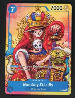 Monkey.D.Luffy (2nd Anniversary Stamped) P-043 One Piece Promo Non Foil - Image 1